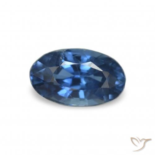 0.33ct Blu navy Zaffiro, Ovale, VVS-VS