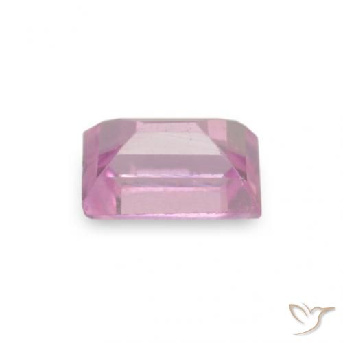 Zaffiro naturale rosa da 0,11 ct, baguette, VVS-VS