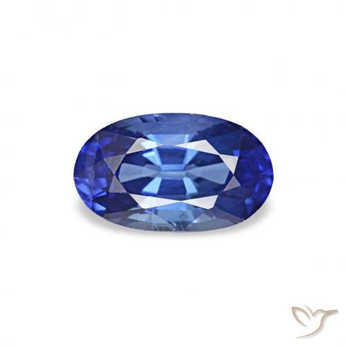 Zaffiro Blu reale naturale da 0.35 ct, Ovale, VVS-VS