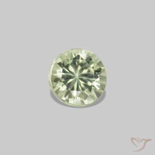 Gemme di Zaffiro Verde grigiastro naturale da 2.23 ct, Taglio rotondo, VS