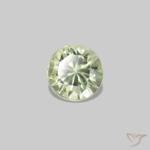 Gemme di Zaffiro Verde grigiastro naturale da 2.23 ct, Taglio rotondo, VS