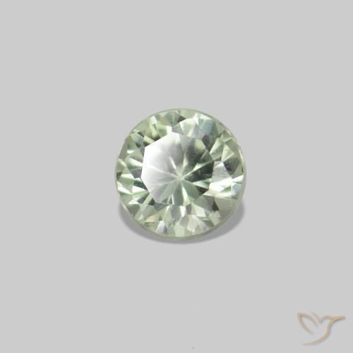 Gemme di Zaffiro Verde pallido naturale da 2.32 ct, Rotondo, VS