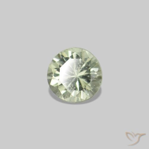 Gemme di Zaffiro Verde caldo naturale da 3.15 ct, Taglio rotondo, VS