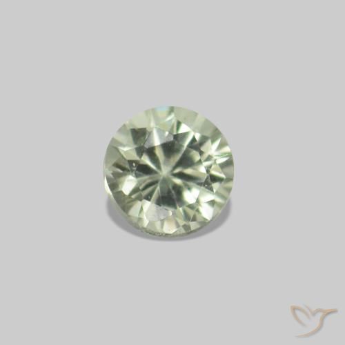 Gemme di Zaffiro Verde caldo naturale da 2.22 ct, Rotondo, VS