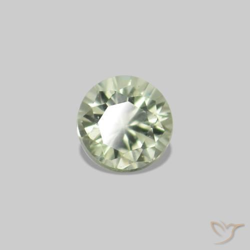 Gemme di Zaffiro Verde caldo naturale da 2.22 ct, Rotondo, VS