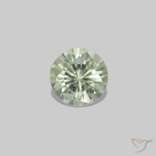 Gemme di Zaffiro Verde molto chiaro naturale da 2.22 ct, Rotondo, VS