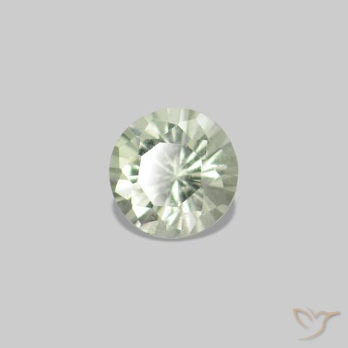 Gemme di Zaffiro Verde molto chiaro naturale da 2.22 ct, Rotondo, VS