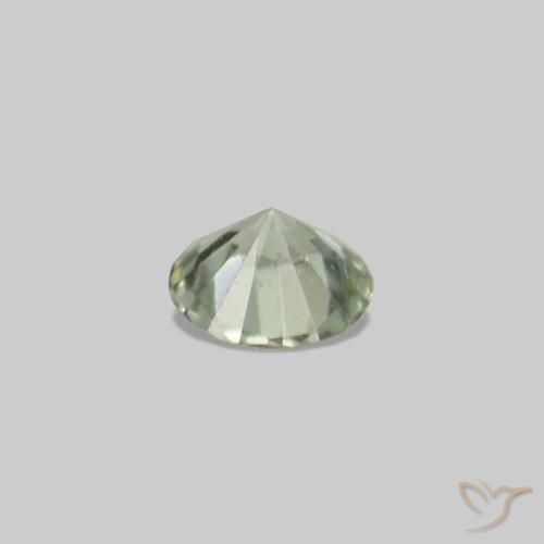 Gemme di Zaffiro Verde molto chiaro naturale da 2.22 ct, Rotondo, VS