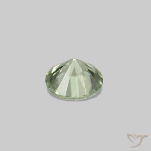 Gemme di Zaffiro Verde molto chiaro naturale da 2.27 ct, Taglio rotondo, VS