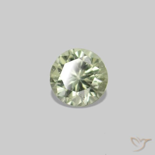 Gemme di Zaffiro Verde molto chiaro naturale da 2.25 ct, Rotondo, VS