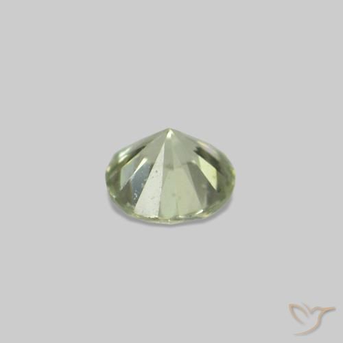 Gemme di Zaffiro Verde molto chiaro naturale da 2.25 ct, Rotondo, VS