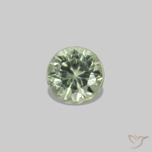 Gemme di Zaffiro Verde Pera Chiaro naturale da 2.25 ct, Rotondo, VS