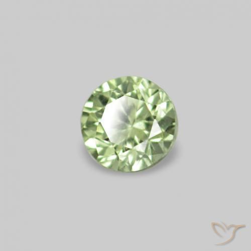 Gemme di Zaffiro Verde molto chiaro naturale da 2.26 ct, Rotondo, VS