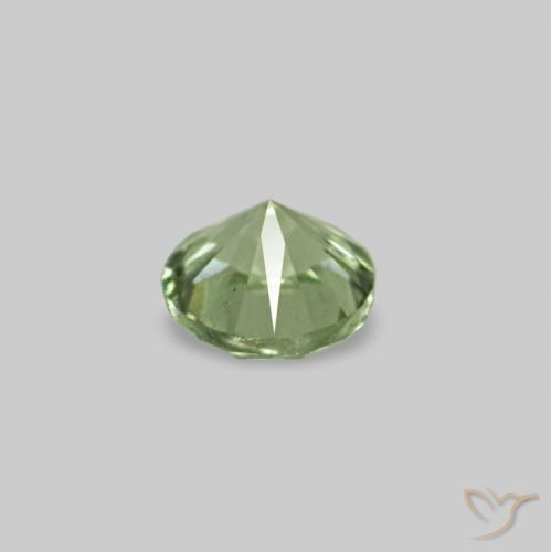 Gemme di Zaffiro Verde molto chiaro naturale da 2.26 ct, Rotondo, VS