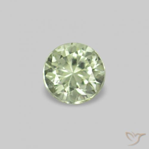 Gemme di Zaffiro Verde molto chiaro naturale da 2.26 ct, Rotondo, VS
