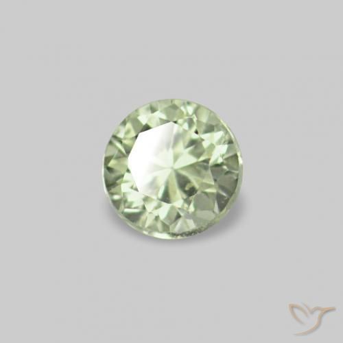 Gemme di Zaffiro Verde molto chiaro naturale da 2.26 ct, Rotondo, VS