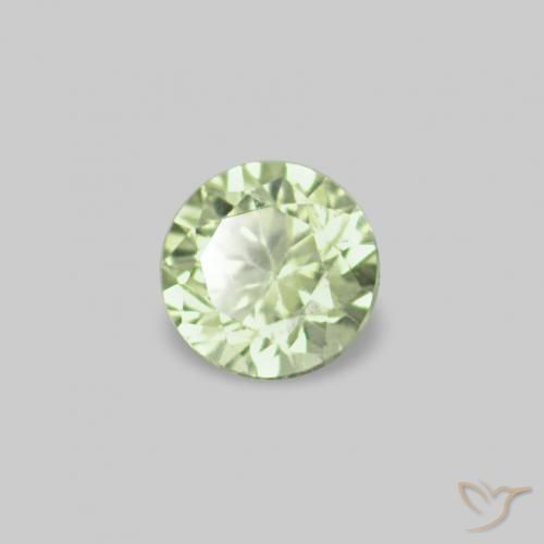 Gemme di Zaffiro Verde molto chiaro naturale da 2.26 ct, Rotondo, VS