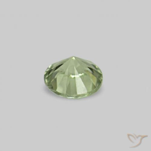Gemme di Zaffiro Verde molto chiaro naturale da 2.26 ct, Rotondo, VS