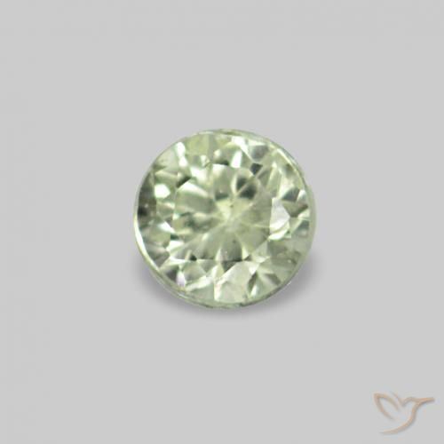 Gemme di Zaffiro Verde molto chiaro naturale da 2.26 ct, Rotondo, VS
