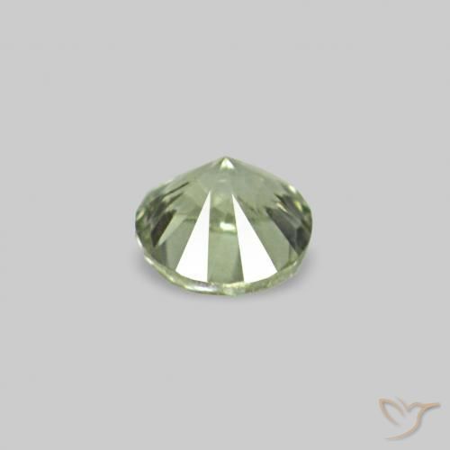 Gemme di Zaffiro Verde molto chiaro naturale da 2.26 ct, Rotondo, VS