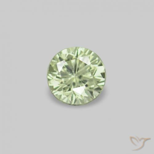Gemme di Zaffiro Verde molto chiaro naturale da 2.26 ct, Rotondo, VS