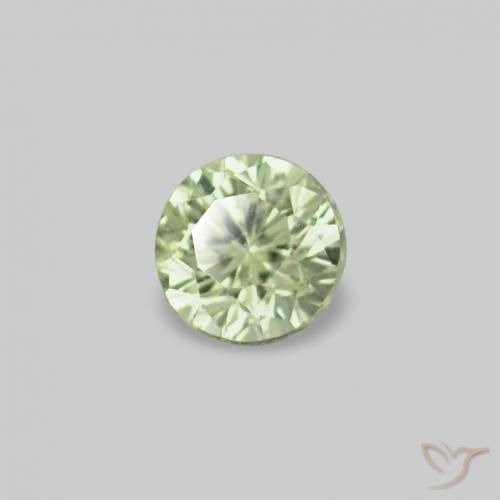 Gemme di Zaffiro Verde molto chiaro naturale da 2.26 ct, Rotondo, VS