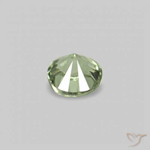 Gemme di Zaffiro Verde molto chiaro naturale da 2.26 ct, Rotondo, VS