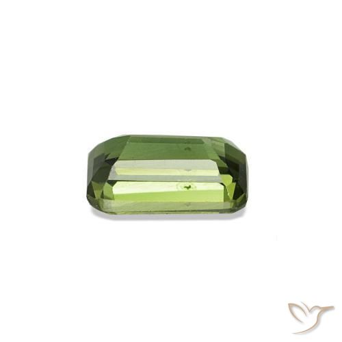 Zaffiro naturale verde da 0,38 ct, taglio smeraldo, VS