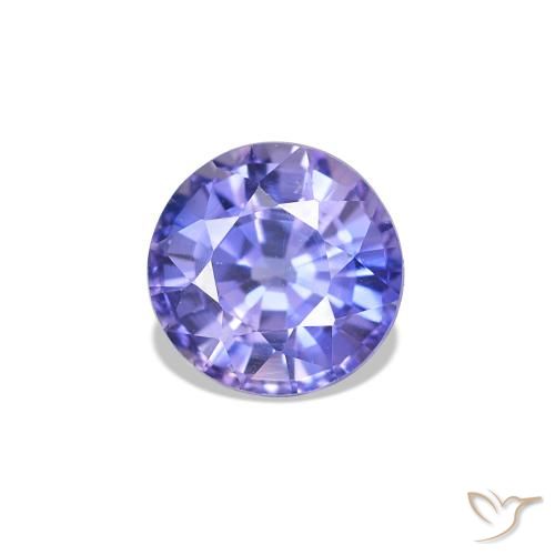 Zaffiro Intenso Viola Blu naturale da 0.77 ct, Rotondo, VVS-VS
