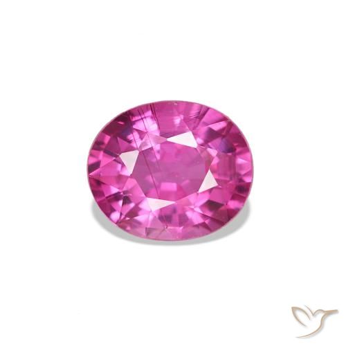 Zaffiro Rosa scuro naturale da 0.62 ct, Taglio ovale, VS