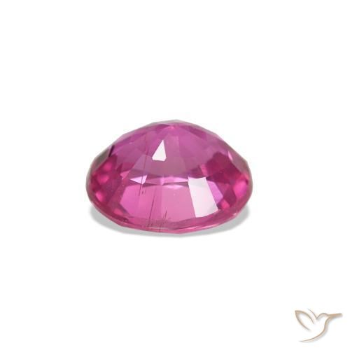 Zaffiro Rosa scuro naturale da 0.62 ct, Taglio ovale, VS