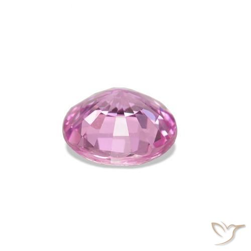 Zaffiro Rosa porpora chiaro reale naturale da 0.51 ct, Taglio rotondo, VS
