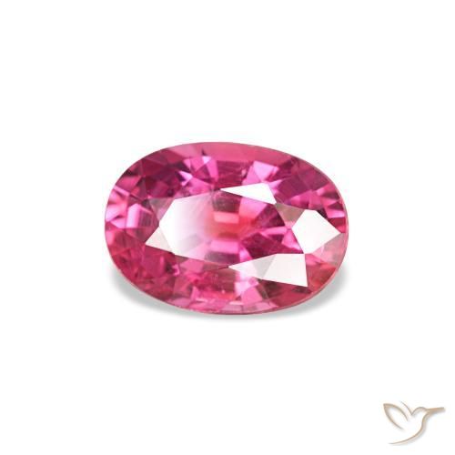 Zaffiro Magenta intenso naturale da 0.58 ct, Taglio ovale, VS