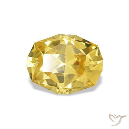 Zaffiro Giallo naturale da 0.92 ct, Taglio ovale, VS