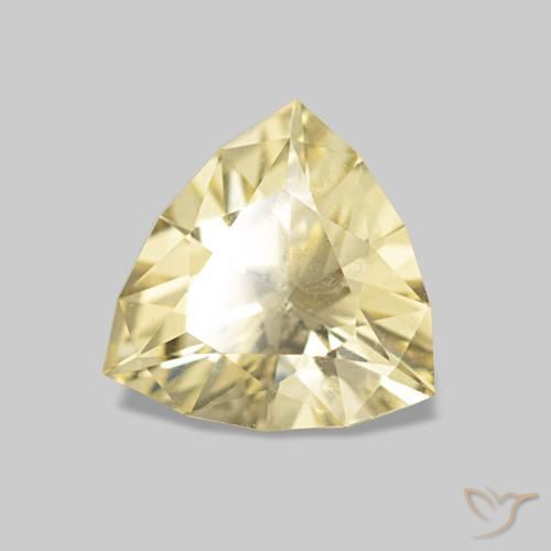 Zaffiro Giallo dorato chiaro naturale da 1.06 ct, Taglio trillion, VS
