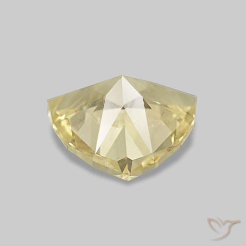 Zaffiro Giallo dorato chiaro naturale da 1.06 ct, Taglio trillion, VS