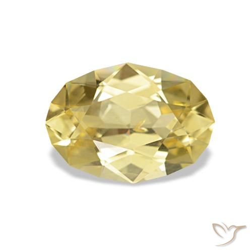Zaffiro Giallo dorato chiaro naturale da 1.46 ct, Taglio ovale, VS