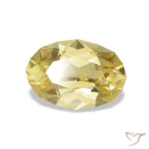 Zaffiro Giallo dorato chiaro naturale da 1.46 ct, Taglio ovale, VS
