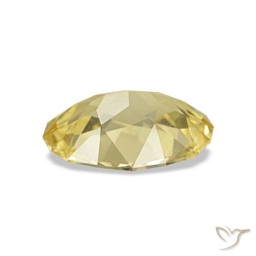 Zaffiro Giallo dorato chiaro naturale da 1.46 ct, Taglio ovale, VS