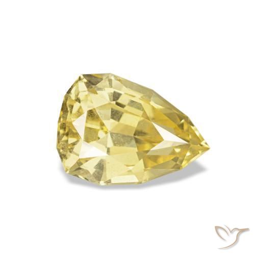 Zaffiro Oro chiaro naturale da 0.86 ct, Taglio trillion, VS