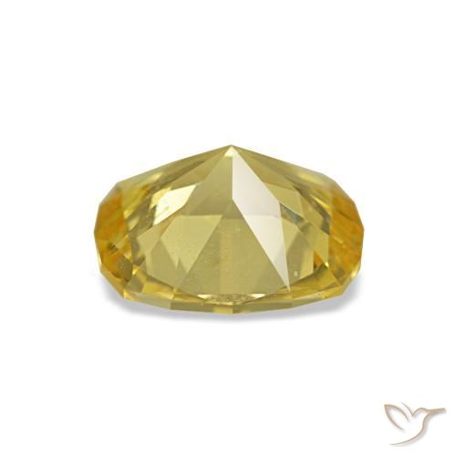 Zaffiro Giallo medio naturale da 1.06 ct, Taglio a cuscino, VS