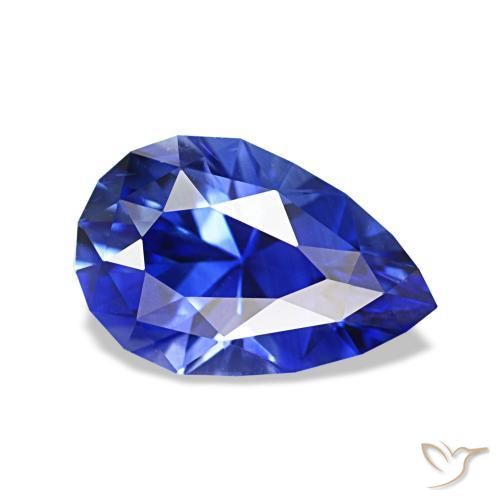 Zaffiro Blu fiordaliso naturale da 1.55 ct, Forma a pera, VVS