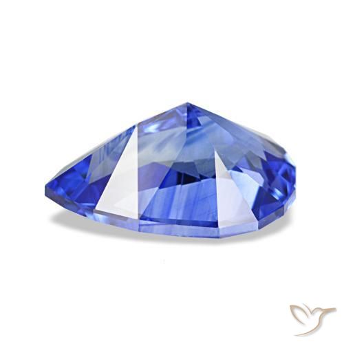 Zaffiro Blu fiordaliso naturale da 1.55 ct, Forma a pera, VVS
