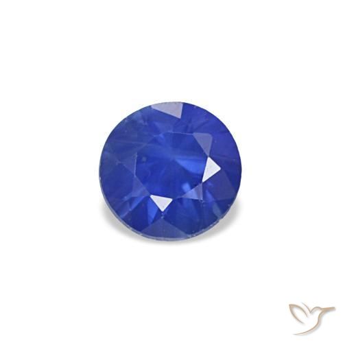 Gemme di Zaffiro Blu navy naturale da 5.45 ct, Taglio rotondo, VVS-VS