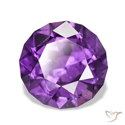 Zaffiro naturale viola da 3,81 ct, taglio rotondo, VS