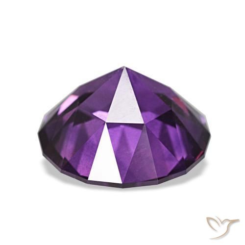 Zaffiro naturale viola da 3,81 ct, taglio rotondo, VS