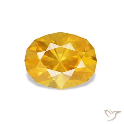 Zaffiro naturale dorato da 0,92 ct, taglio ovale, VVS