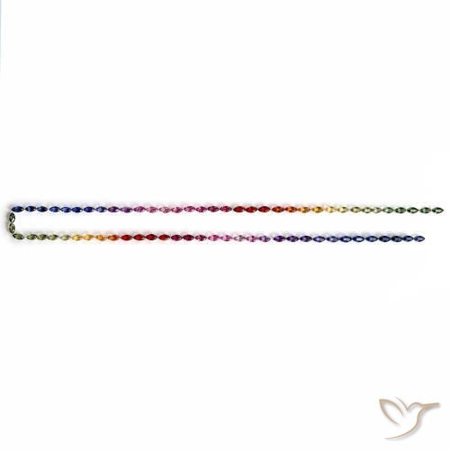 Zaffiro naturale multicolore da 11,34 ct, marchesa, VS