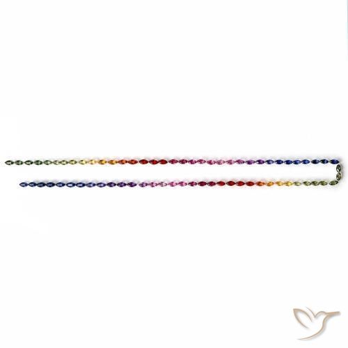 Zaffiro naturale multicolore da 11,34 ct, marchesa, VS