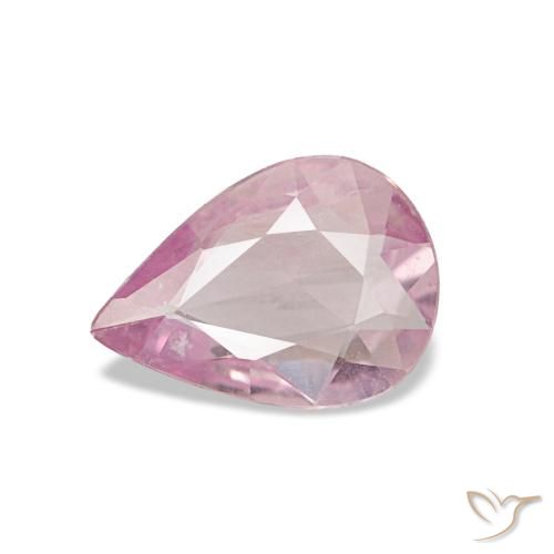 Zaffiro naturale rosa da 0,45 ct, taglio a pera, VS